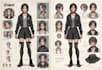 raw high quality character sheet for your model vtuber