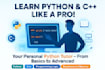 teach c programming sql database bot, python scripting nlp, html, full stack