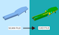 do reverse engineering from scan data to cad file