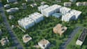 construct 3d luxury master plan community, cgi winter landscape,site plan layout