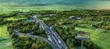 construct 3d flyover bridge,highway design,cgi infrastructure, road intersection