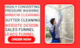 generate pressure washing gutter cleaning window cleaning leads build website