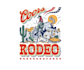 design retro western cowboy logo with vector illustration