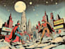 create cool retro comic art design illustration
