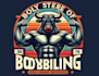 do creative t shirt bodybuilder bull logo