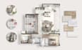 create artistic sketch style architectural floor plans