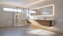 do 3d bath tub, bath room and spa with rendering