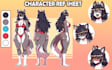 draw a professional custom furry reference sheet