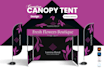 design canopy tent, feather flag, backdrop banner,