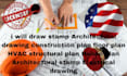 draw, review, stamp architectural, engineering, mep, hvac plan for city permit