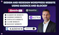 duplicate or redesign elementor wordpress website with blocksy or generatepress