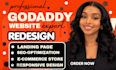 design godaddy website redesign godaddy website design develop godaddy