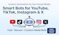 develop automated instagram API bot tiktok bot twitter api bot youtube api bot