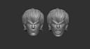 make stylized 3d head sculpt, anime head bust model, 3d action figure head stl