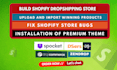 design shopify website, shopify dropshipping store, via zendrop dsers spocket