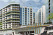 design multitower complex,mix use building,facade street layout,highrise model