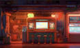 create stunning lofi loop animated background cartoon animation, animated gif