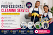 design a professional cleaning, laundry, and handyman flyer