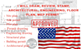 draw, stamp architectural engineering drawing letter construction permit mep