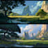 do mystical horror dark environment concept art or landscape