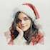 make a watercolor christmas portrait or illustration