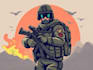 create military themed illustration for you