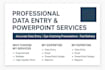 convert data entry into professional PPT slide