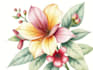 drawn botanical illustration, flower, plant