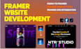 create a modern framer website with custom animations and cms