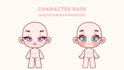 draw simple chibi characters with 2 expression