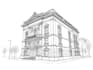 draw an architectural sketches of building illustrations
