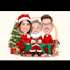 make a christmas caricature, a holiday group cartoon