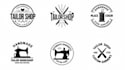 design awesome tailor shop logo set