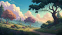 make 2d game concept art environment an background