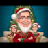 draw a christmas cartoon caricature