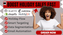 create klaviyo christmas promotional flows targeting based segmentation