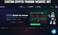 build custom crypto token trading website ,trading bot, task bot
