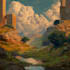 draw fantasy landscape or enviroment art