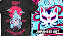 make professional vector t shirt fox kitsune logo