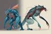 draw a fantasy creature, monster, alien in my style