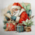 draw christmas card, invitation with watercolor