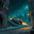 draw epic sci fi artwork with spaceships and planets
