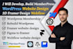design build memberpress wordpress website design 3d framer design webflow