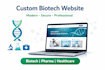 develop custom biotech website for your company