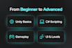 teach you unity and game development from beginner to advanced