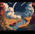 make pixel art scene or background