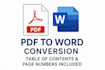 do book formatting and convert legal document, scanned PDF to editable word file