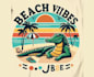 create high quality beach crocodile logo
