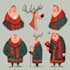make an christmas character, mascot, cartoon character