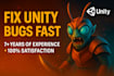 fix bugs in your unity game